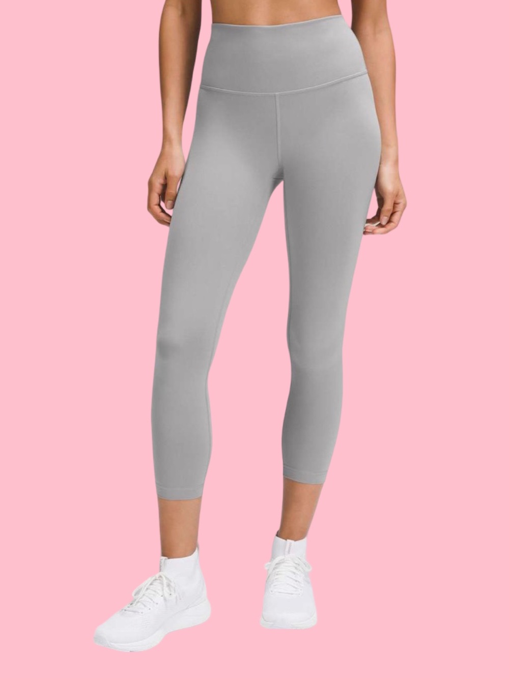 lululemon athletica Light Grey High-Waist Capri Leggings